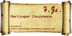 Hartinger Zsuzsanna névjegykártya
