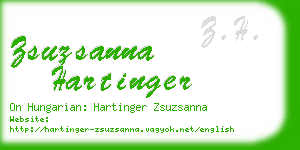 zsuzsanna hartinger business card